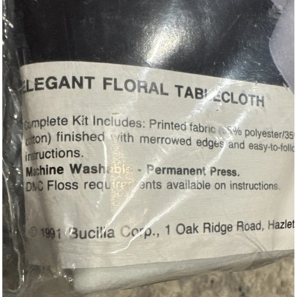 Bucilla Floral White Stamped Embroidery 52
